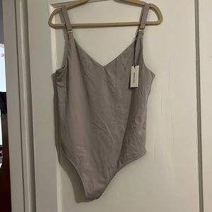 Babaton XL grey thong bodysuit never worn or tried on